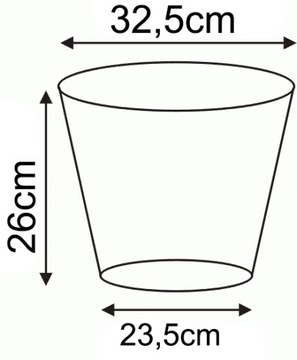 Производственный детский горшок 32х26 15л.