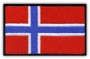 Naszywka Norwegia - Flaga Norwegii 3,5x5,5 cm HAFT