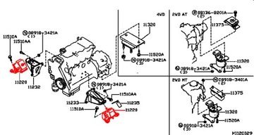 NISSAN PATHFINDER 05- ULOŽENÍ MOTORU PŘEDNÍ