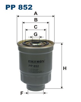 FILTR PALIVA FILTRON PP852 HYUNDAI MITSUBISHI