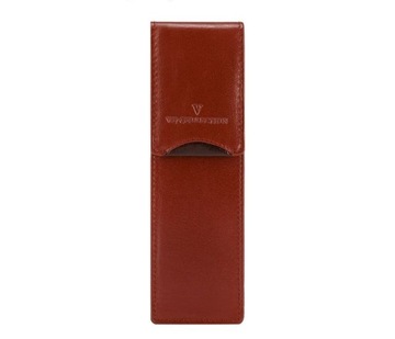 Etui na długopisy Vip Collection, jasny brąz skóra