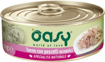 OasY NATURAL Tuńczyk z młodymi sardynkami 70g