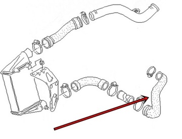 ТРУБКА ШЛАНГ ТУРБО ТУРБИНЫ VW PASSAT B5 1.9TDI