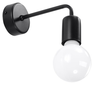 Designerska Lampa Ścienna Kinkiet Czarny DUOMO 1