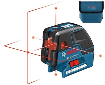 BOSCH GCL 25 laser krzyżowy punktowy 30m