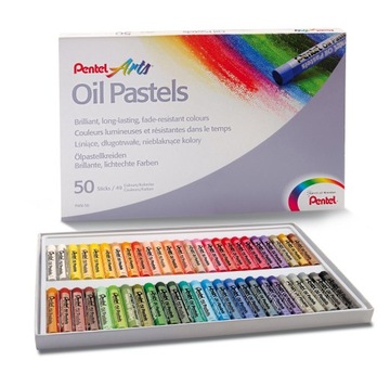 PENTEL FRESH OIL PASTELS КАРАНДАШИ 50 ЦВЕТОВ XXL