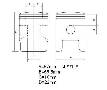 ПОРШНЕВЫЕ КОЛЬЦА YAMAHA TDR TZR DT 125см3 57.00мм