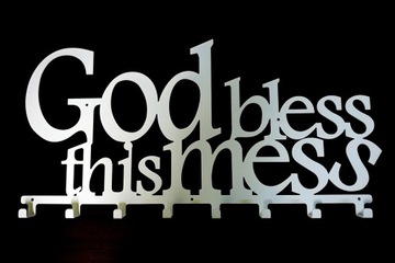 Декоративная настенная вешалка GOD BLESS THIS MESS цвета