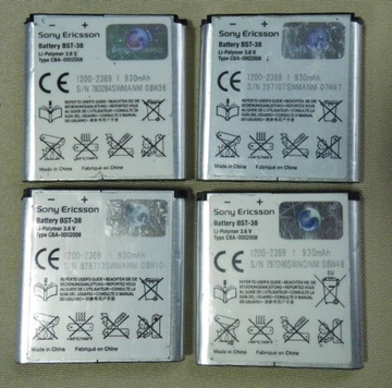 ОРИГИНАЛЬНЫЙ АККУМУЛЯТОР BST-38 SONY ERICSSON C510 C902