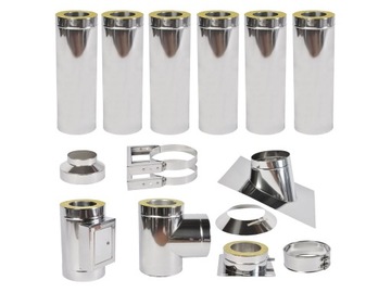 KOMIN FI 160/260 DWUŚCIENNY 7M 1,0mm IZOLOWANY 5CM