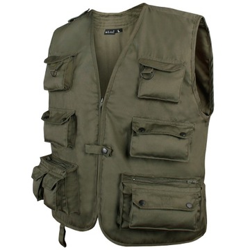 фото ориг. №3, Miles-tec vest fishing hunting sleeveless olive left