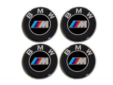 emblematy na kołpaki BMW 70mm elastyczne 4szt