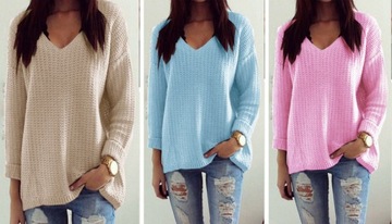 Mikos sweter damski w serek V 627