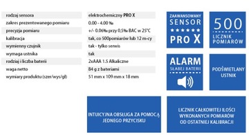 Электрохимический алкотестер AlcoFind PRO-X-3 + 24 месяца