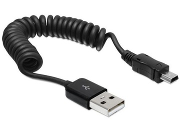 DL KABEL USB 2.0-mini USB SPIRALNY 20-60cm SPIRALA