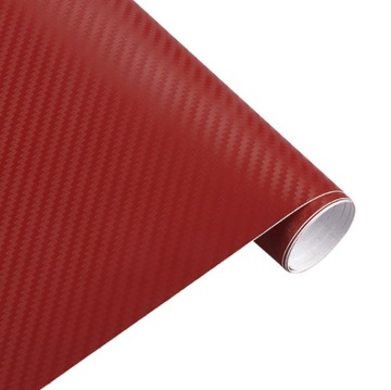 ФОЛЬГА ШПОН CARBON 3D CARBON RED 127 x 10см