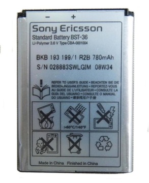 ORYG BATERIA BST-36 SONY ERICSSON W200i Z310a Z500