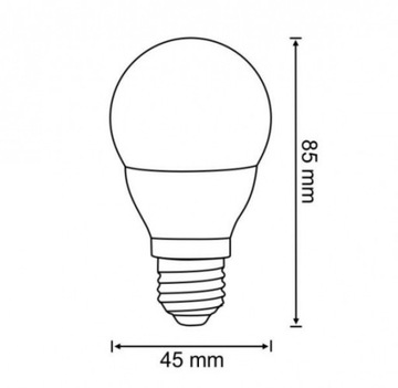 Żarówka LED SMD E27 G45Kulka 4,9W 480lm POLUX #838