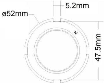 НАСАДКА 1/2'' 52MM ДЛЯ ГАЙКИ ОТБОРА МОЩНОСТИ SCANIA