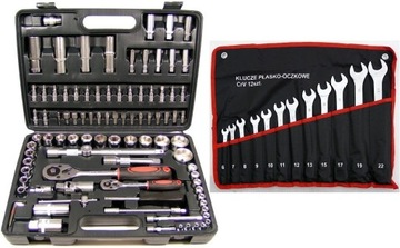 ZESTAW 94 el KLUCZY KLUCZE NASADOWE+GRATIS 6-22mm
