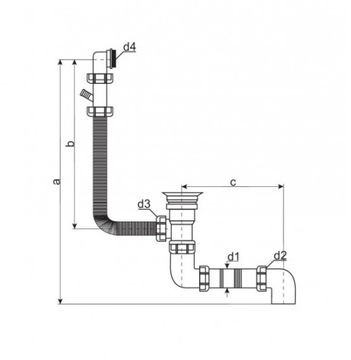 Сифон Hydroland SYF024 40 мм