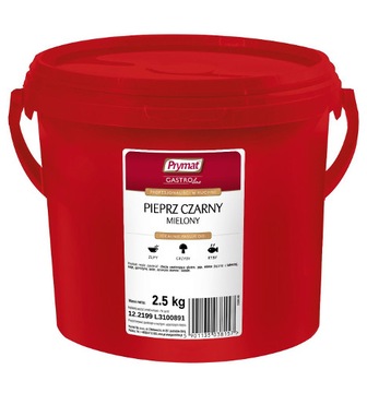 Prymat GastroLine Pieprz czarny mielony 2,5kg FV
