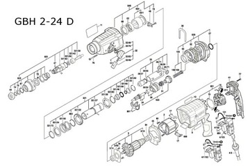 Цилиндр и поршень Bosch GBH 2-24 D, GBH 2-26 DRE, GBH 2-26 DFR