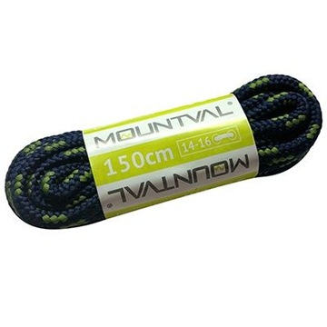 Sznurówki Trekkingowe 150 cm Granat/Zielone