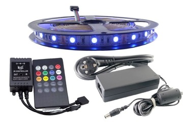 ZESTAW taśma LED 300SMD RGB 5050 MUZYCZNY DISCO 3m