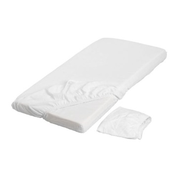 IKEA LEN prześcieradło z gumką 60x120 2szt biały