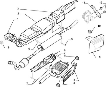 Крышка выпускного коллектора Fiat Punto Stilo 1.2