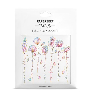 Временная татуировка с цветочным узором из бумаги на руке