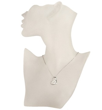 Серебряный Жезл. Кулон СЕРДЦЕ, кулон из циркония.