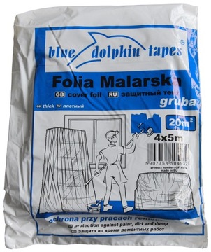 FOLIA MALARSKA BLUE DOLPHIN 4m x 5m GRUBA