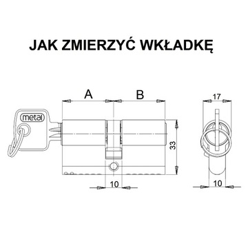 Металлическая вставка 36/36 G одноключевая система