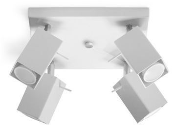 LAMPA SUFITOWA PLAFON LED SQUARE 4 PUNKTOWY BIAŁY DO KUCHNI JADALNI SALONU