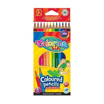 ШЕСТИГРАННЫЕ КАРАНДАШИ 12 ЦВЕТОВ COLORINO