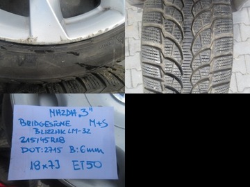 Колеса, диски, шины Mazda 3 III R18 6мм M+S