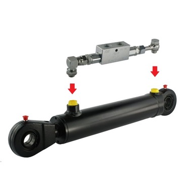 SIŁOWNIK CYLINDER HYDRAULICZNY 2-STR 50/28 SKOK 200 L415 + ZAMEK HYDROLIDER