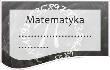 Naklejka na zeszyt SZ09 Matematyka - 4 szt