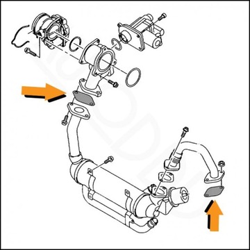 СТАЛЬНАЯ ПРОКЛАДКА EGR 1.9TDI 1.9TD VW AUDI SEAT