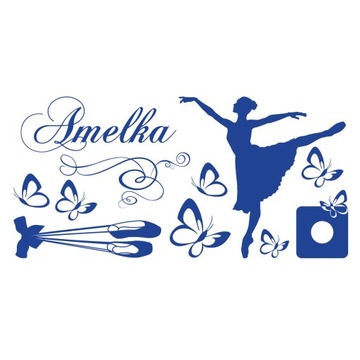 NAKLEJKI na ścianę z imieniem dziecka Imię imiona