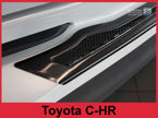 Накладка на задний бампер Toyota C-HR сталь+карбон