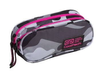 Piórnik Clever Camo Pink Neon, saszetka podwójna CoolPack