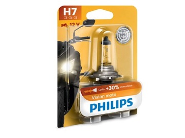 Лампа Philips H7 Vision для мотоциклистов + на 30 % больше света