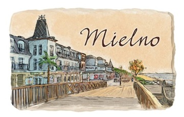 Magnes na lodówkę kamień pamiątka MIELNO 323A