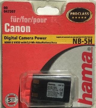 AKUMULATOR CANON NB-5H 650mAh --HAMA --