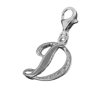 CHARMS litera SREBRO 925 D literka do bransoletki