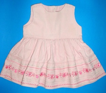 Sukienka PRINCESKA sztruks r. 62-74/3-9 m-cy