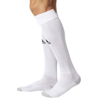 Футбольные носки Adidas Milano Sock, белые - 46-48